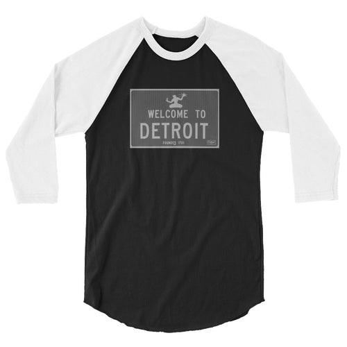 Unisex Welcome to Detroit - 3/4 Sleeve T-Shirt