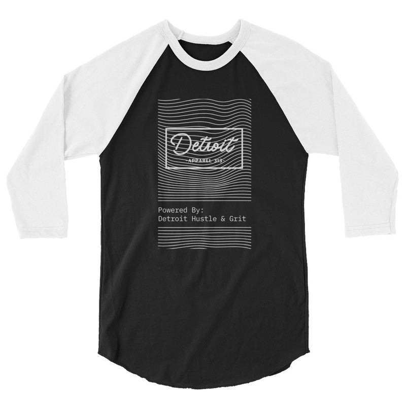 Powered by Hustle & Grit - 3/4 Sleeve T-Shirt