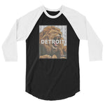 Unisex Detroit Roaring Lion - 3/4 Sleeve T-Shirt