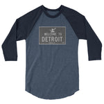 Unisex Welcome to Detroit - 3/4 Sleeve T-Shirt