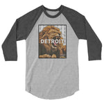Unisex Detroit Roaring Lion - 3/4 Sleeve T-Shirt