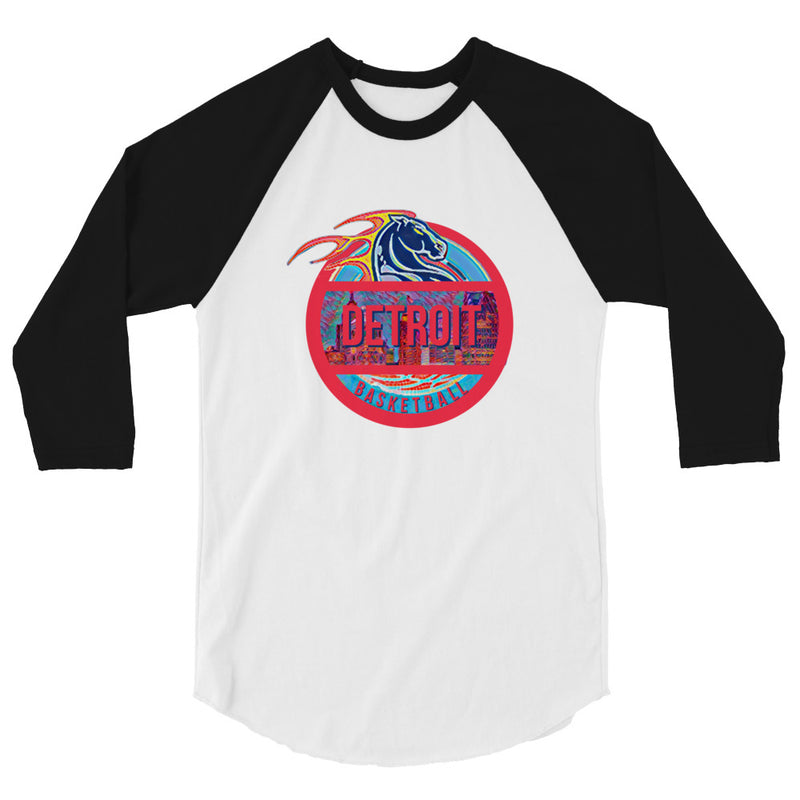 Detroit Basketball - 3/4 Sleeve T-Shirt